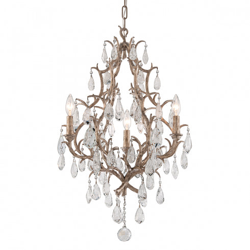 Corbett Amadeus Chandelier in Stria Gold Leaf Finish Model: 163-03-SGL