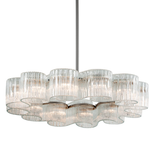 Corbett Circo Chandelier in Warm Silver Leaf Finish Model: 240-412-WSL