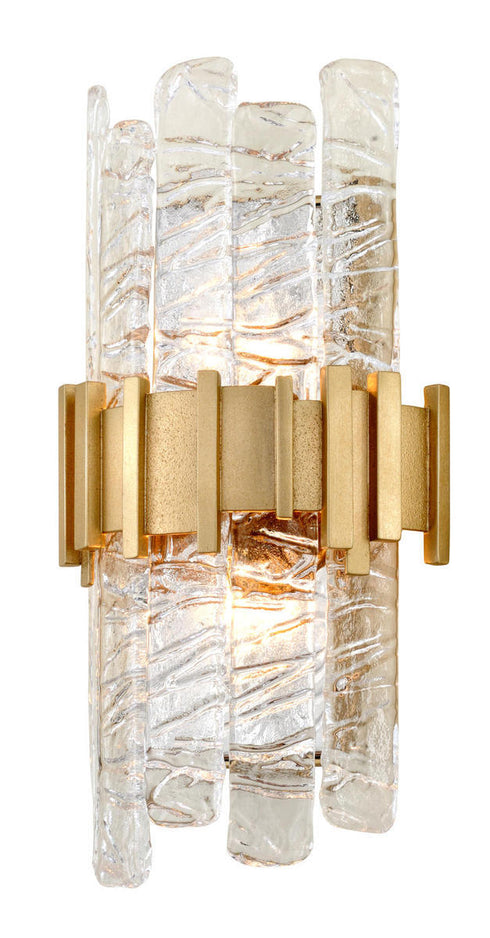 Corbett CIRO 2 Light WALL SCONCE in ANTIQUE SILVER LEAF STAINLESS Finish Model: 256-12