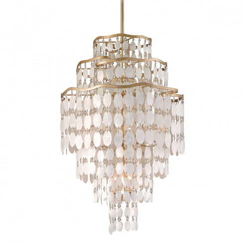 Corbett Dolce Chandelier in Champagne Leaf Finish Model: 109-712-CPL