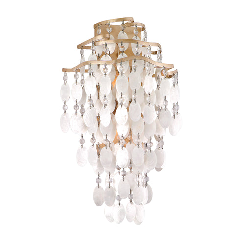 Corbett Dolce Wall Sconce in Champagne Leaf Finish Model: 109-12-CPL