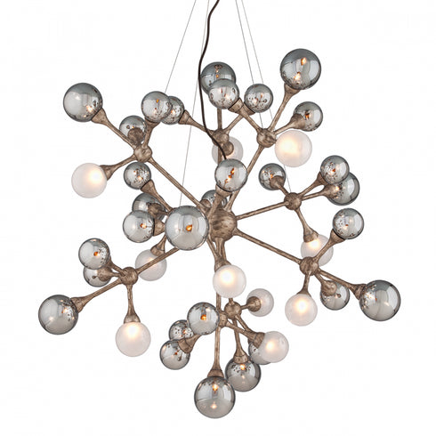 Corbett Element Chandelier in Stria Gold Leaf Finish Model: 206-440-SGL