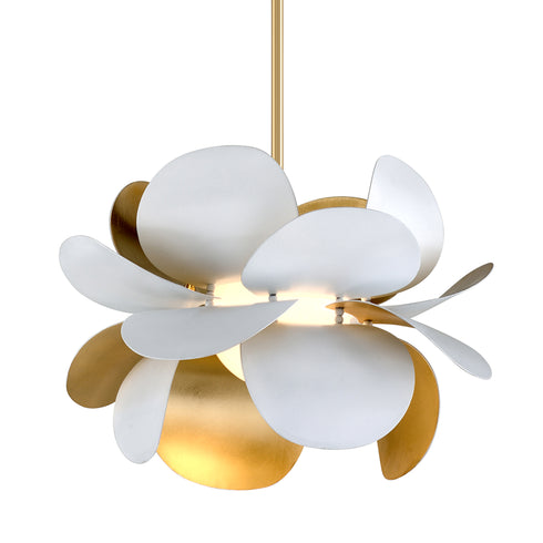 Corbett Ginger Chandelier in Gold Leaf/Soft White Combo Finish Model: 314-41-GL/SWH