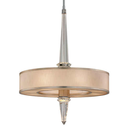 Corbett Harlow Pendant in Warm Silver Leaf Finish Model: 166-48-WSL/SS