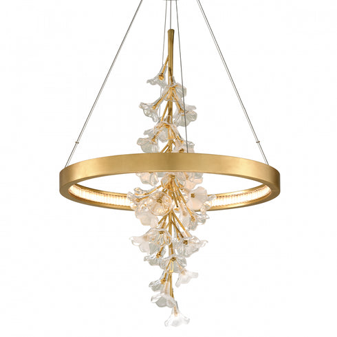 Corbett Jasmine Chandelier in Gold Leaf Finish Model: 268-71-GL