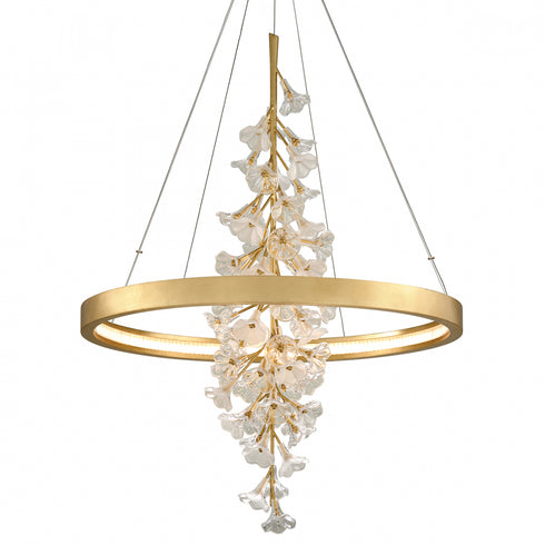 Corbett Jasmine Chandelier in Gold Leaf Finish Model: 268-72-GL