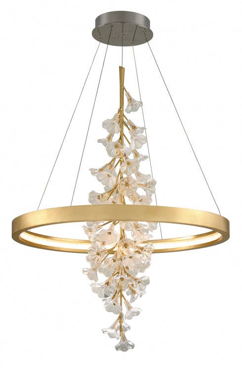 Corbett Jasmine Chandelier in Gold Leaf Finish Model: 268-72-GL