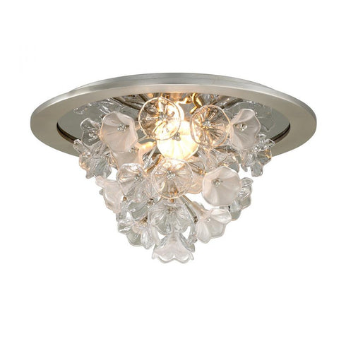 Corbett Jasmine Flush Mount in Silver Leaf Finish Model: 269-31-SL