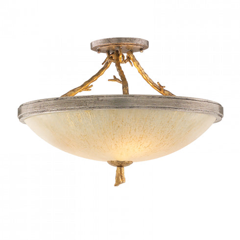 Corbett Parc Royale 3 Light Semi Flush Model: 66-33-VGL/SSL