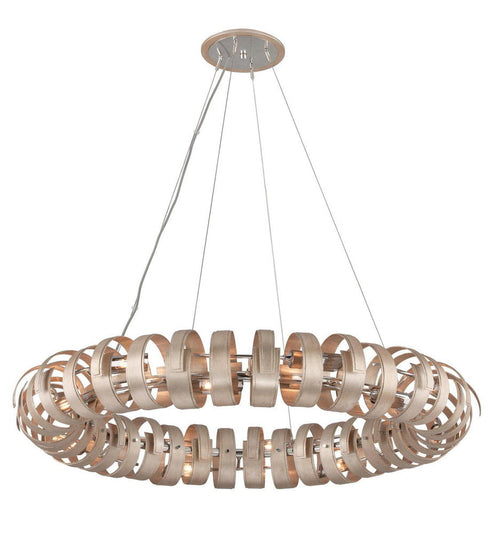 Corbett Recoil Chandelier in Textured Antique Silver Leaf Finish Model: 191-415