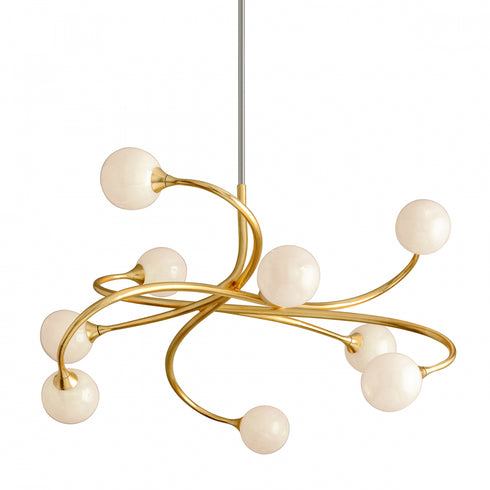 Corbett Signature Chandelier in Gold Leaf Finish Model: 294-09-GL