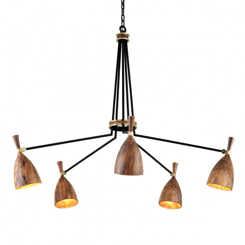 Corbett Utopia 5 Light Chandelier Model: 280-05-SBK