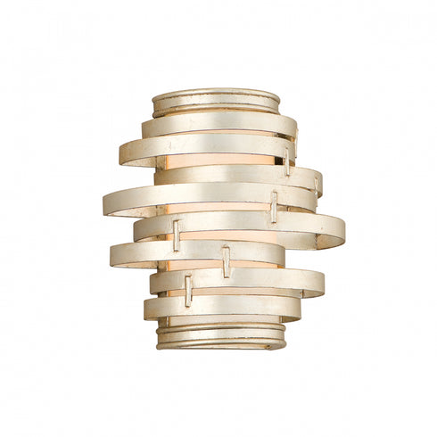 Corbett Vertigo Wall Sconce in Warm Silver Leaf Finish Model: 128-11-WSL