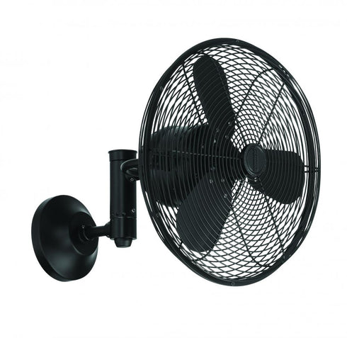 Craftmade 14 Inch Bellows IV Indoo Outdoor (Damp) in Flat Black With in Flat Black Blades Model: BW414FB3