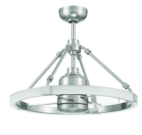 Craftmade 19 Inch Levy in Brushed Polished Nickel With Clear Acrylic Blades Model: LVY24BNK4