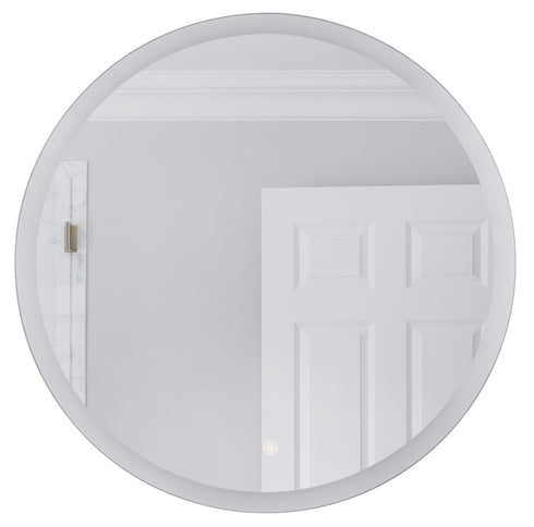 Craftmade 28 Inch Round LED Mirror Defogger & Dimmer 3000 4000 5000K in White Finish Model: MIR112-W