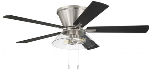 Craftmade 52 Inch Insight Brushed Nickel Finish Black Walnu Greywood Blades Integrated Light kit Included in Brushed Polished Nickel Finish Model: IST52BNK5
