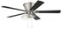 Craftmade 52 Inch Insight Brushed Nickel Finish Black Walnu Greywood Blades Integrated Light kit Included in Brushed Polished Nickel Finish Model: IST52BNK5