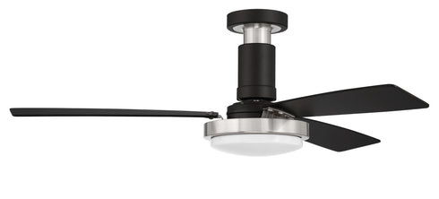 Craftmade 52 Inch Manning in Flat Black Brushed Polished Nickel With Flat Black Blades Model: MNG52FBBNK3