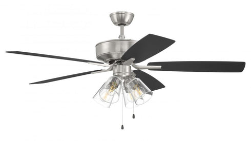 Craftmade 52 Inch Pro Plus 104 Inch in Brushed Polished Nickel With Flat Blac Greywood Blades Model: P104BNK5-52FBGW