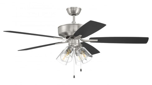 Craftmade 52 Inch Pro Plus 104 Inch in Brushed Polished Nickel With Flat Blac Greywood Blades Model: P104BNK5-52FBGW