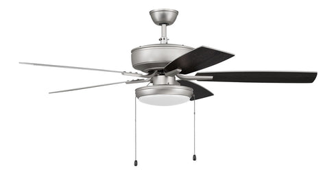 Craftmade 52 Inch Pro Plus 119 Inch in Brushed Nickel With Brushed Nicke Greywood Blades Model: P119BN5-52BNGW
