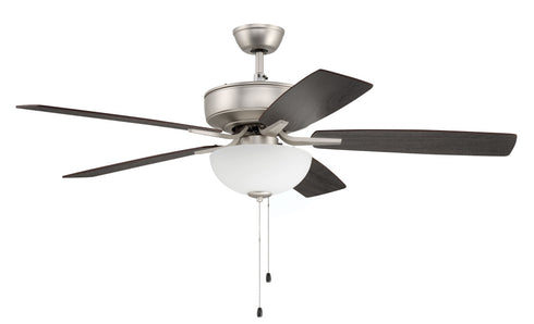 Craftmade 52 Inch Pro Plus 211 Inch Brushed Satin Nickel With Walnu Greywood Blades in Brushed Nickel Finish Model: P211BN5-52WLNGW