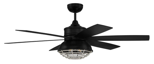 Craftmade 52 Inch Rugged in Flat Black Painted Nickel With Flat Blac Greywood Blades Model: RGD52FBPN6
