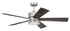 Craftmade 52 Inch Theiry in Brushed Polished Nickel With Brushed Nicke Greywood Blades Model: TRY52BNK5