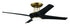 Craftmade 54 Inch Cam in Flat Blac Satin Brass With Flat Black Blades in Flat Black / Satin Brass Finish Model: CAM54FBSB4