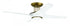 Craftmade 54 Inch Cam in Flat Blac Satin Brass With Flat Black Blades in Flat Black / Satin Brass Finish Model: CAM54FBSB4