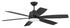 Craftmade 54 Inch Hogan Fan in Flat Black Finish Blades Included Model: HGN54FB6