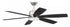 Craftmade 54 Inch Hogan Fan in Flat Black Finish Blades Included Model: HGN54FB6