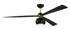 Craftmade 60 Inch Otto in Flat Blac Satin Brass With Flat Black Blades in Flat Black / Satin Brass Finish Model: OTT60FBSB3