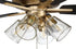 Craftmade 60 Inch Super Pro 104 Inch in Satin Brass With Black Walnu Flat Black Blades Model: S104SB5-60BWNFB