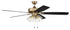 Craftmade 60 Inch Super Pro 104 Inch in Satin Brass With Black Walnu Flat Black Blades Model: S104SB5-60BWNFB