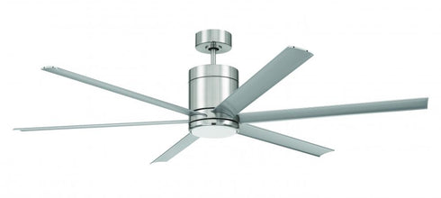 Craftmade 65 Inch Tate in Brushed Polished Nickel With Brushed Nickel Blades Model: TTE65BNK6