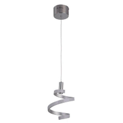 Craftmade 7.5 Inch 1 Light LED Mini Pendant in Matte Silve Chrome Model: P816MSCH-LED