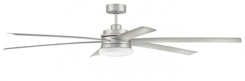 Craftmade 72 Inch Chilz Smart Ceiling Fan in Flat Black Integrated LED Light Kit Remote & WiFi Control Model: CLZ72FB6