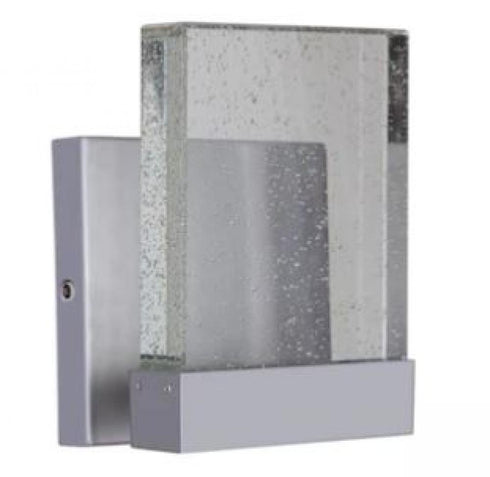 Craftmade Aria II 1 Light Medium LED Outdoor Wall Mount in Satin Aluminum Model: ZA1210-SA-LED