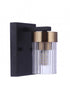 Craftmade Bond Street 1 Light Wall Sconce in Flat Blac Satin Brass in Flat Black / Satin Brass Finish Model: 11805FBSB1