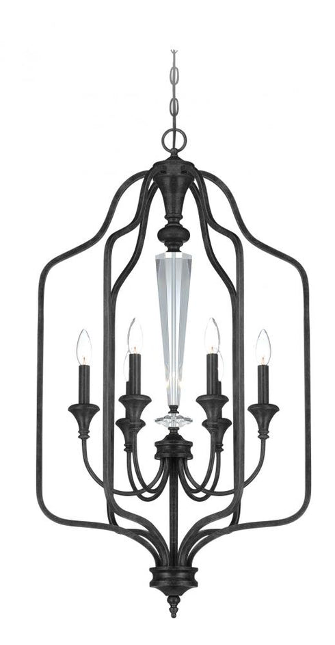 Craftmade Boulevard 6 Light Foyer in Mocha Bronz Silver Accents in Mocha Bronze Silver Wash Finish Model: 26736-MBS