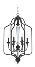 Craftmade Boulevard 6 Light Foyer in Mocha Bronz Silver Accents in Mocha Bronze Silver Wash Finish Model: 26736-MBS