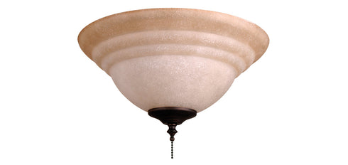 Craftmade Bowl Light Kit 2 Light Teastained Glass With 2x9w LED With 6 Finials in ABZANBBBCWBPMBKWW Finish Model: ELKT126-11