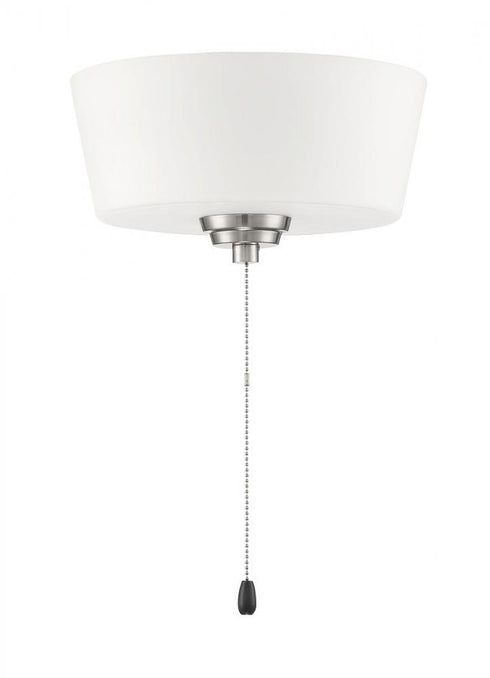 Craftmade Bowl Light Kit 2 Light White Glass 2 x 7.5 Watt LED Energy Star in Brushed Polished Nickel Finish Model: LK2802-BNK-WG-LED