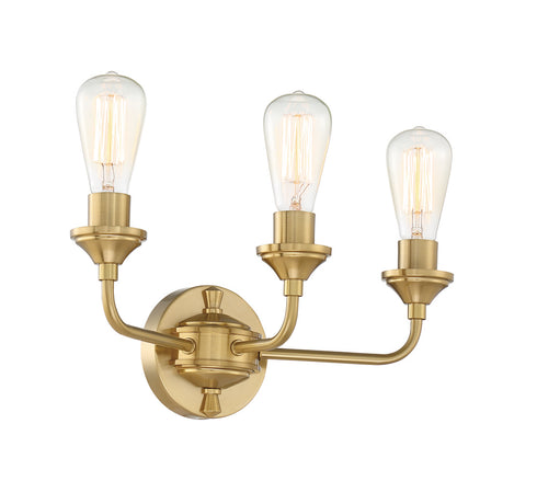 Craftmade Bridgestone 3 Light Vanity in Brushed Polished Nickel Finish Model: 53003-BNK