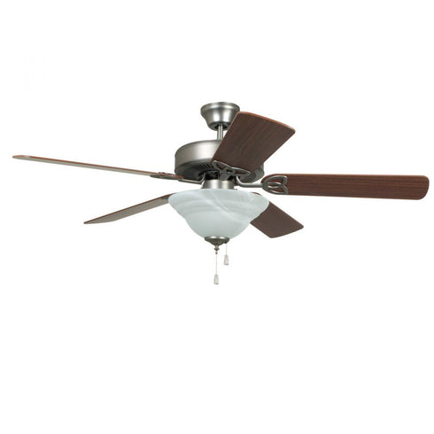 Craftmade Builder Deluxe 52" 52 Inch Builder Deluxe in Brushed Polished Nickel With As Mahogany Blades Model: BLD52BNK5C1