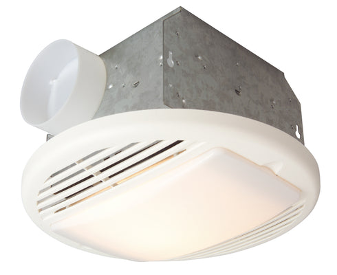 Craftmade Builder Ventilation 70 CFM Vent With Light in White Finish Model: TFV70L