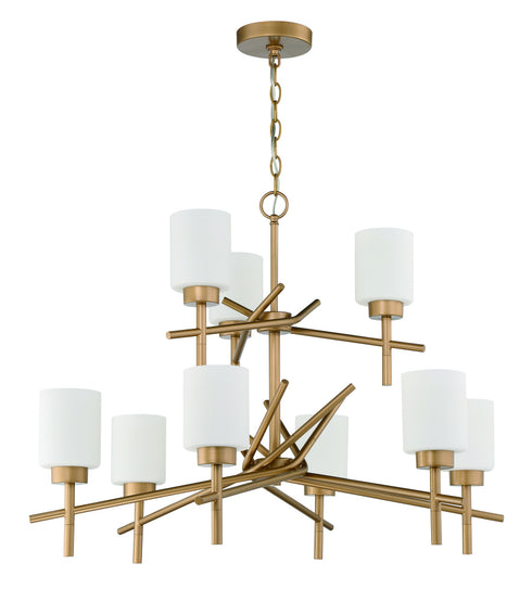 Craftmade Cadence 9 Light Chandelier in Soft Gold Model: 54629-SG