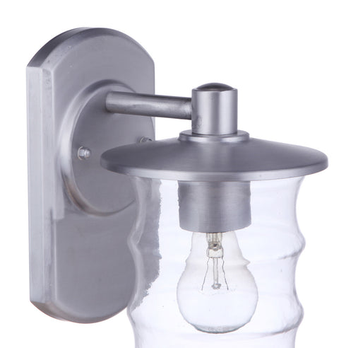 Craftmade Canon 1 Light Medium Outdoor Wall Lantern in Satin Aluminum Model: ZA3614-SA